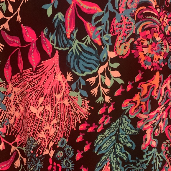 ❌SOLD❌🎉Host pick! Lilly Pulitzer Shae Dress NWT Onyx Twilight Coral Engineered - Picture 6 of 9